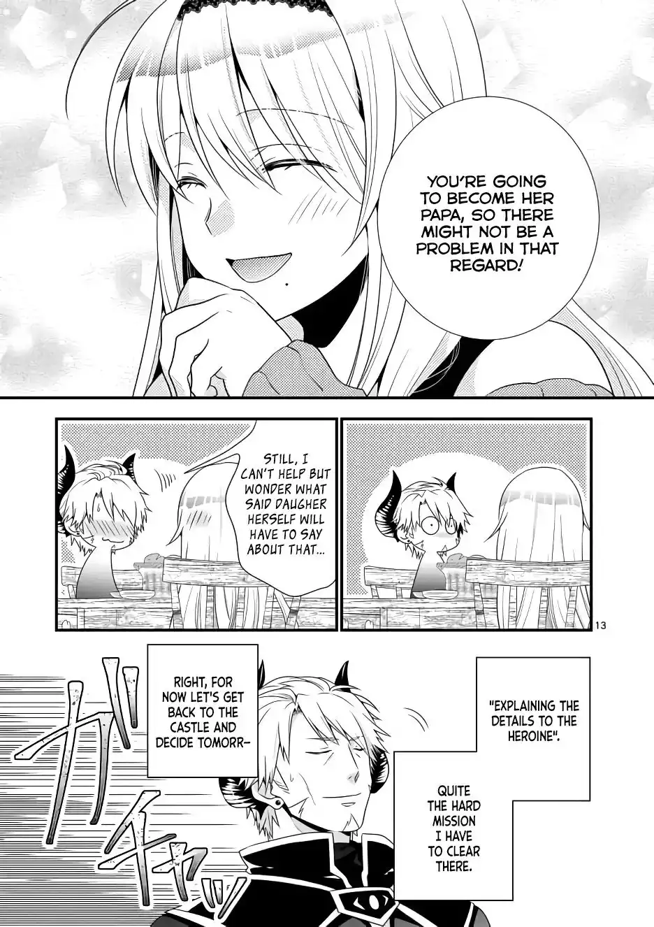 Maou Desu. Onna Yuusha no Hahaoya to Saikon Shita no de, Onna Yuusha ga Giri no Musume ni Narimashita. Chapter 2 14